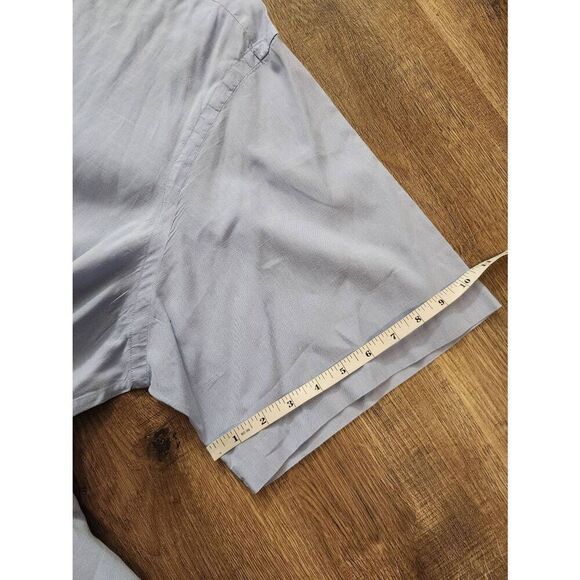 Polo ralph lauren Linen blend 3XLT TALL Blue Mens button up shirt Pink Pony SS - Picture 9 of 10